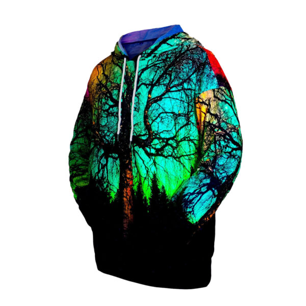 Trees Print Drawstring Hoodie